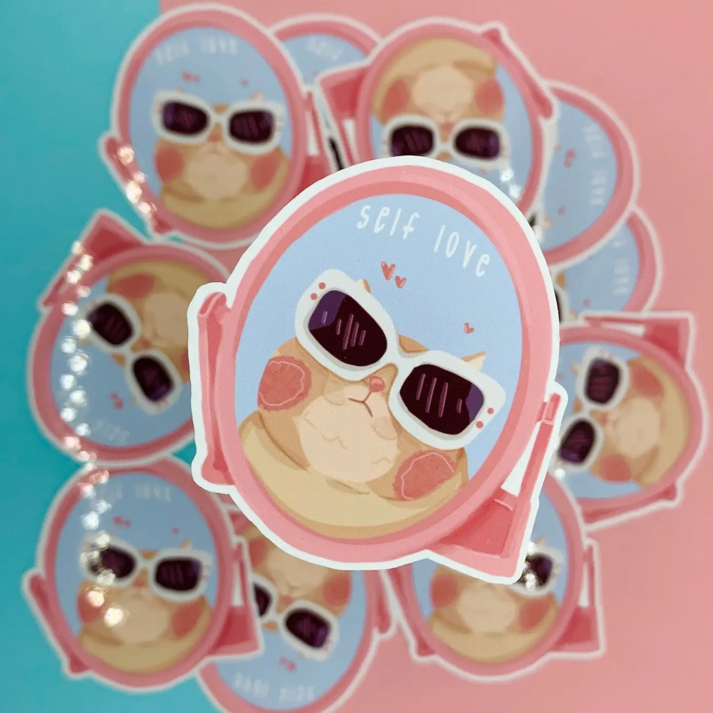 Self Love Cat Die Cut Sticker