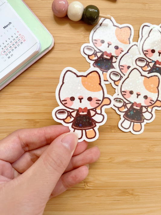 Cafe Cat Sticker