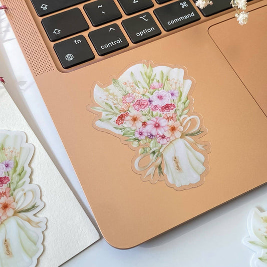 Flower Bouquet - Clear Vinyl Sticker