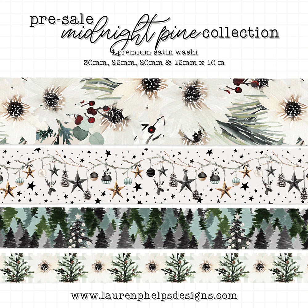 Midnight Pine 'Bring it Back' Satin Washi Set
