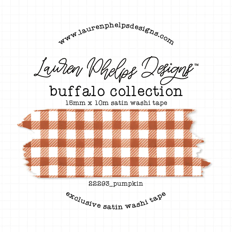 Buffalo Check Satin Washi 15mm