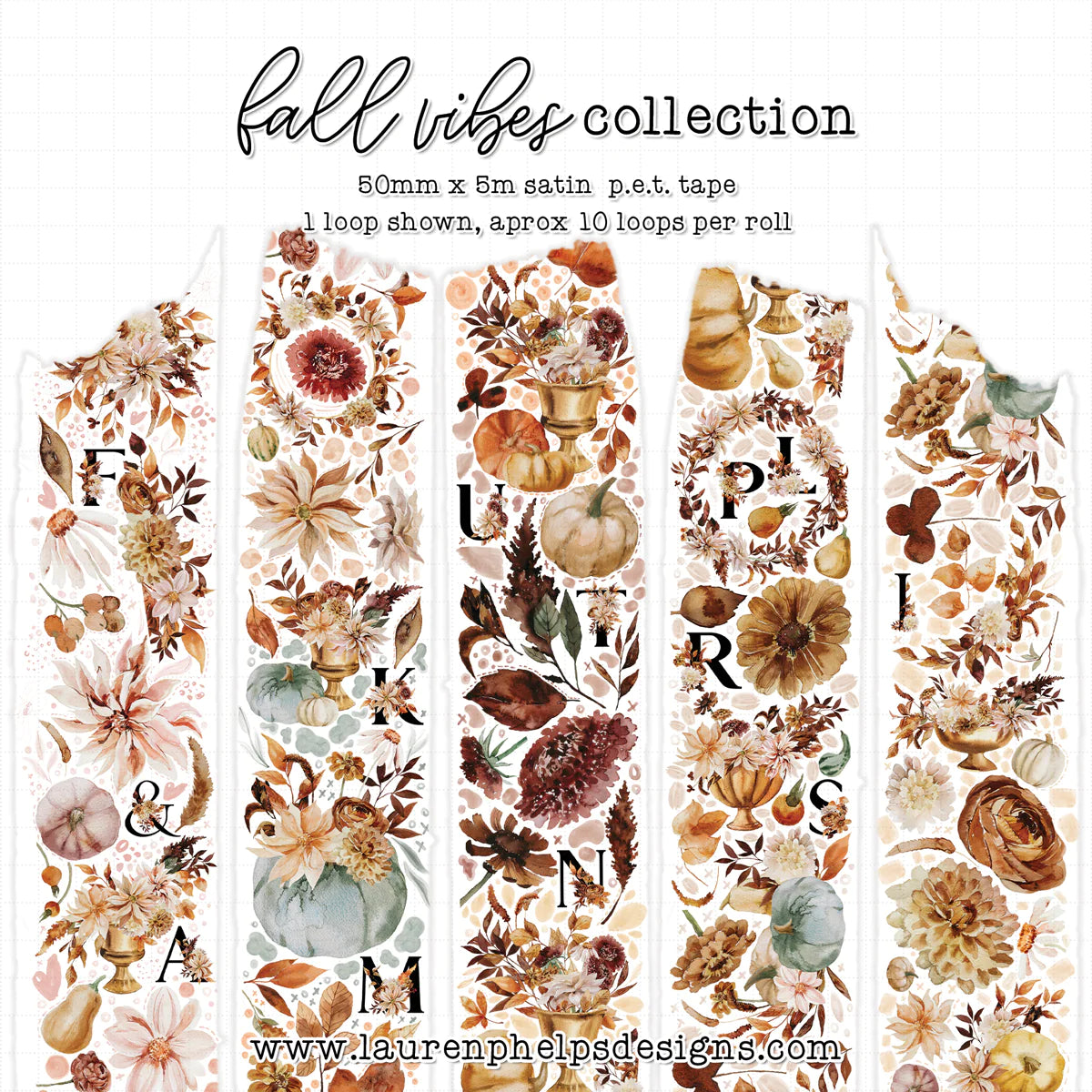 Fall Vibes Premium Satin P.E.T. Tape 50mm