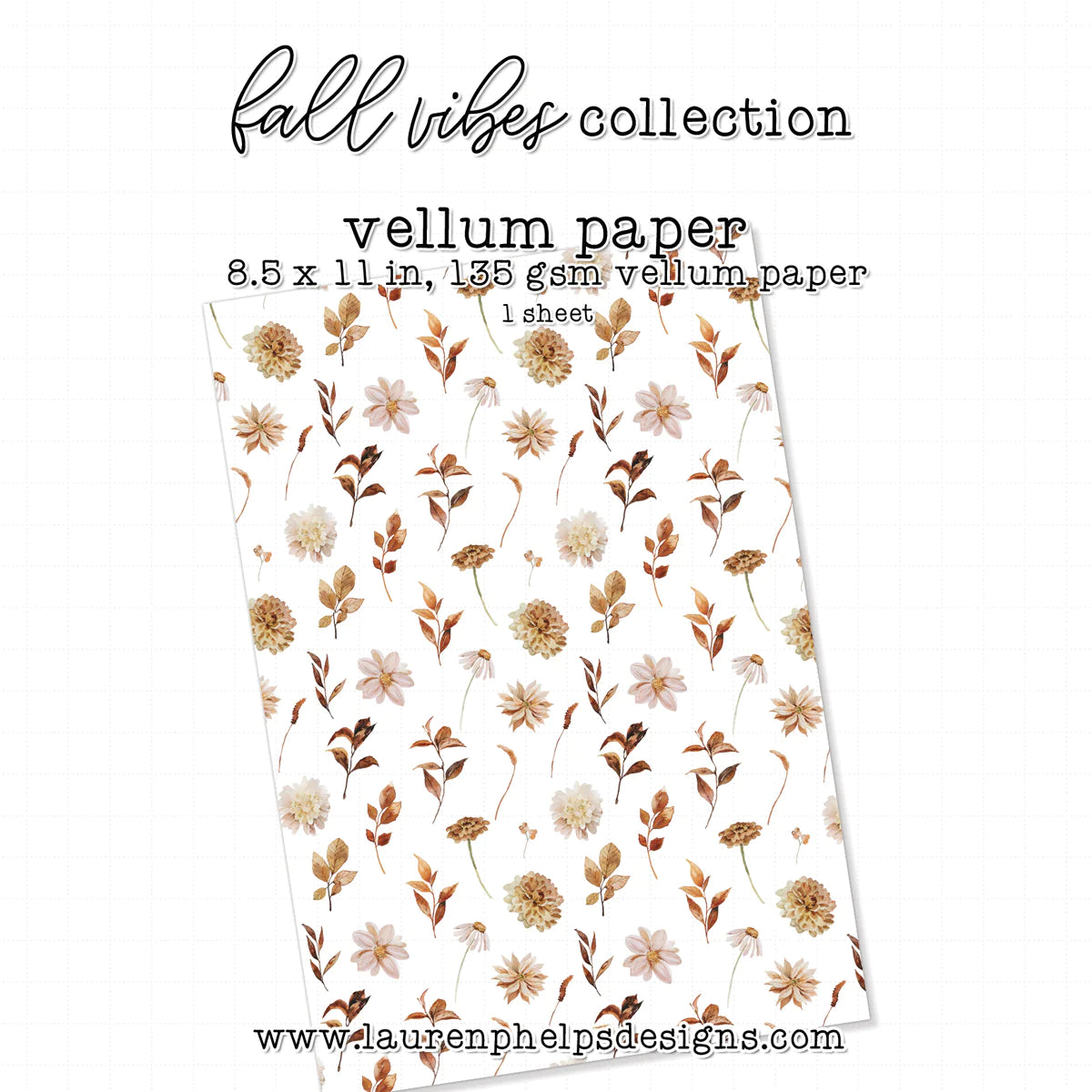 Fall Vibes Luxe Vellum Sheets
