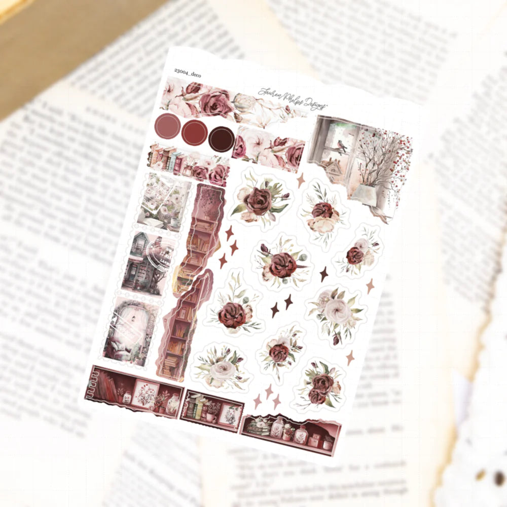 Bookish Journaling Satin P.E.T. Sticker Sheet Set