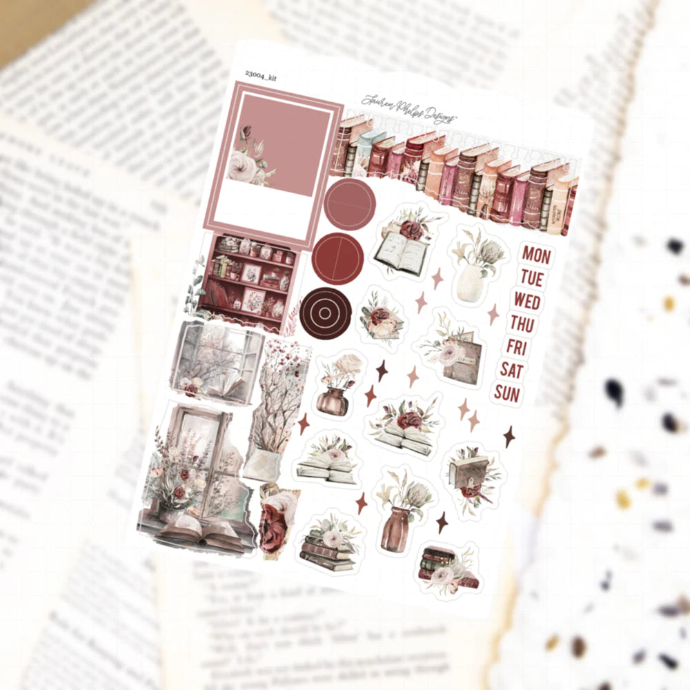Bookish Journaling Satin P.E.T. Sticker Sheet Set