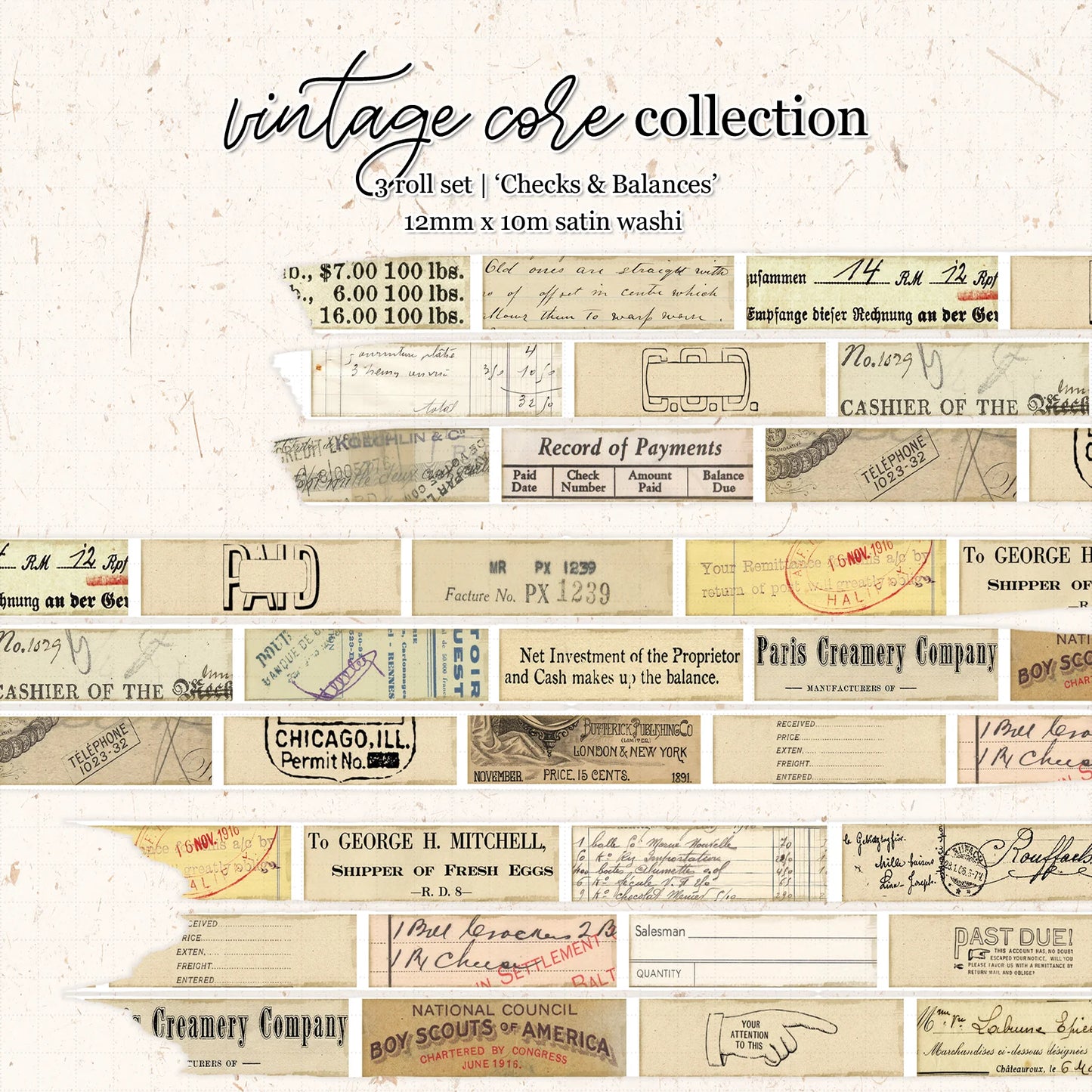 Vintage Core Washi Bundle