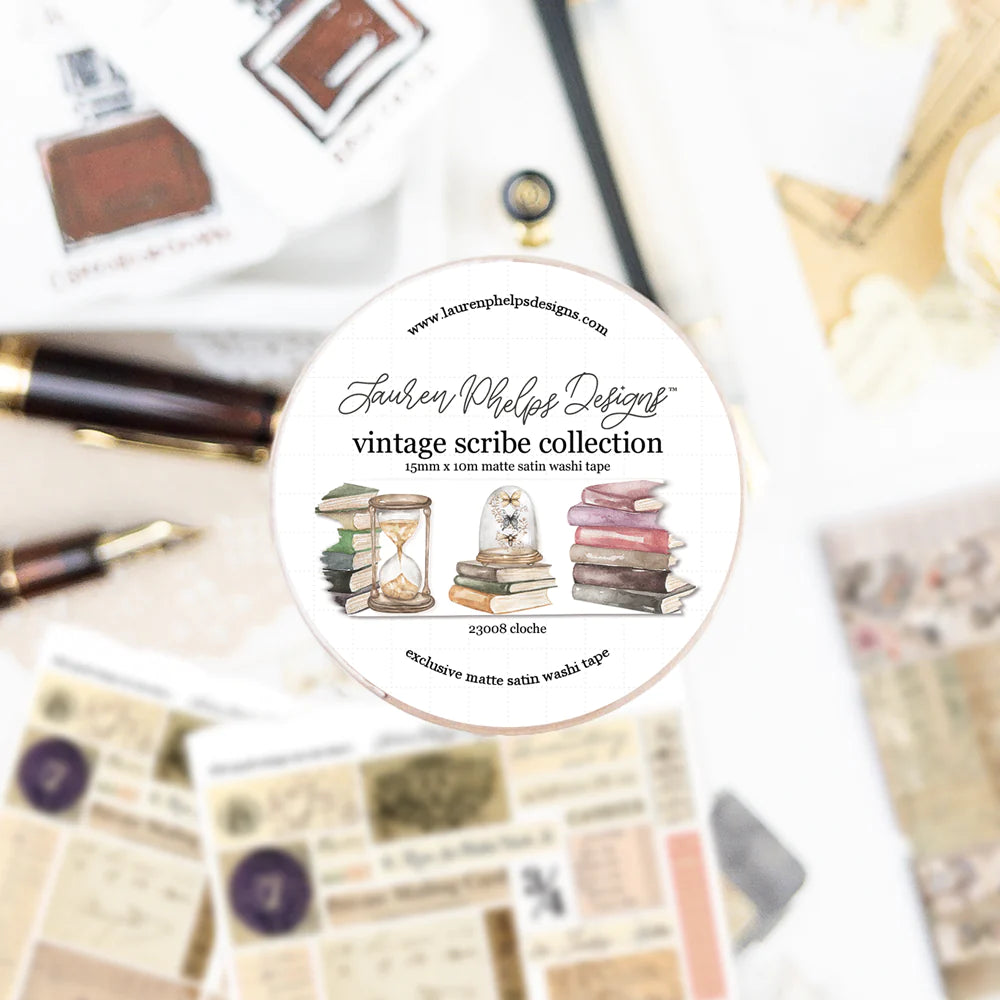 Vintage Scribe 'Cloche' Satin Washi 15mm