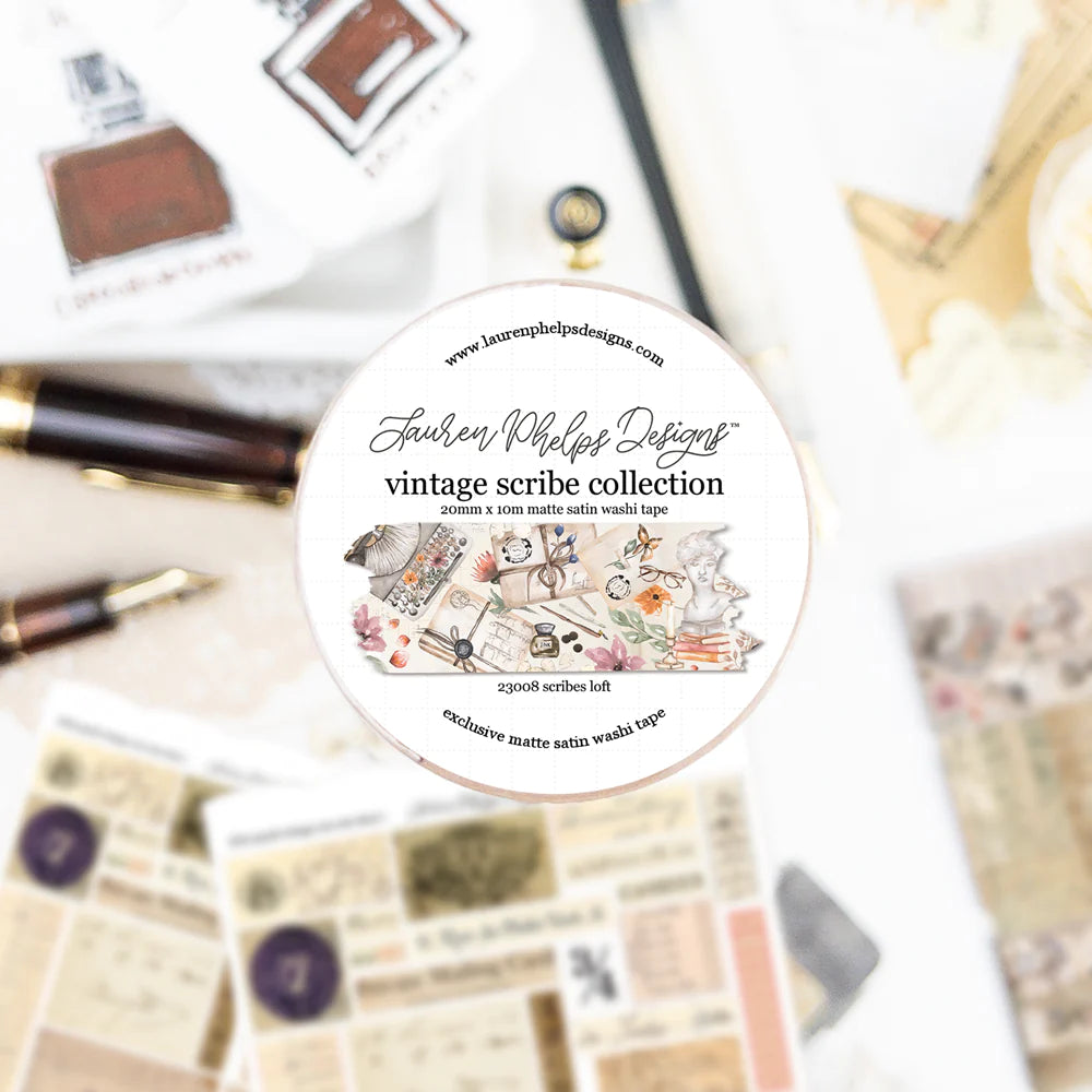 Vintage Scribe 'Scribes Loft' Satin Washi 20mm