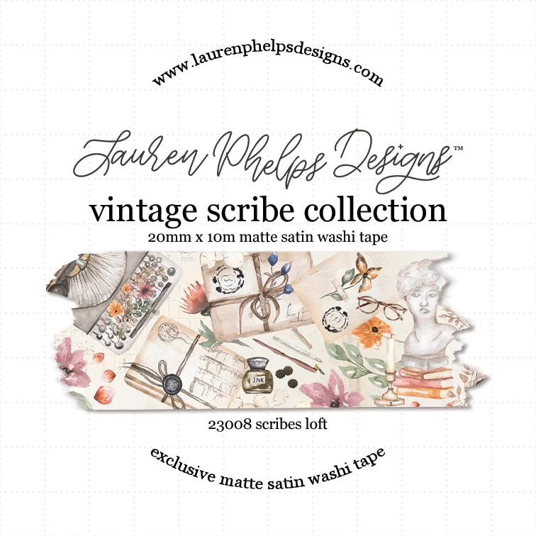 Vintage Scribe 'Scribes Loft' Satin Washi 20mm