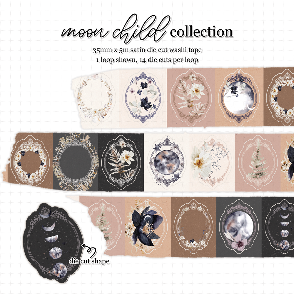 Moon Child Eclipse Premium Satin Die Cut Washi 35mm