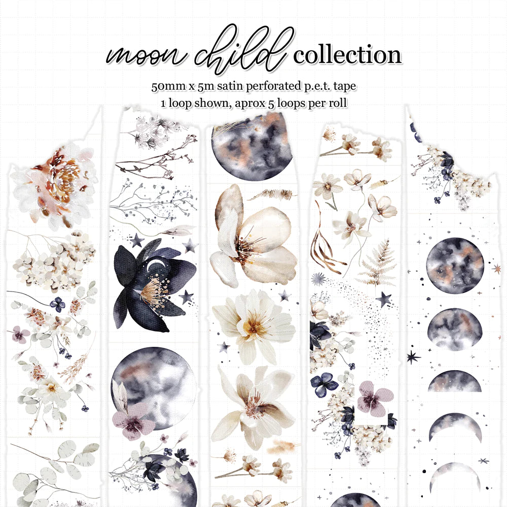 Moon Child Full Moon Perforated Satin P.E.T. Tape 50mm