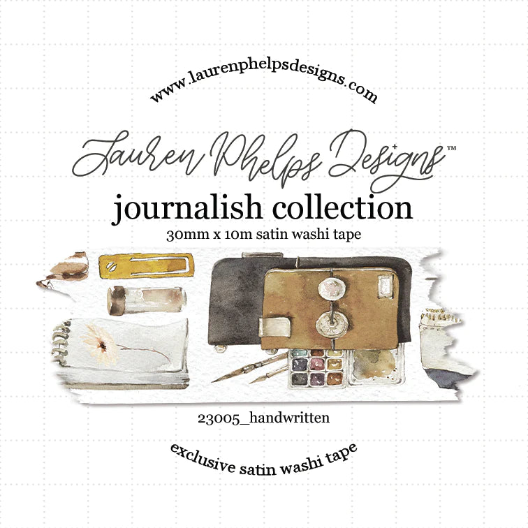 Journalish Collection Handwritten Washi 30mm
