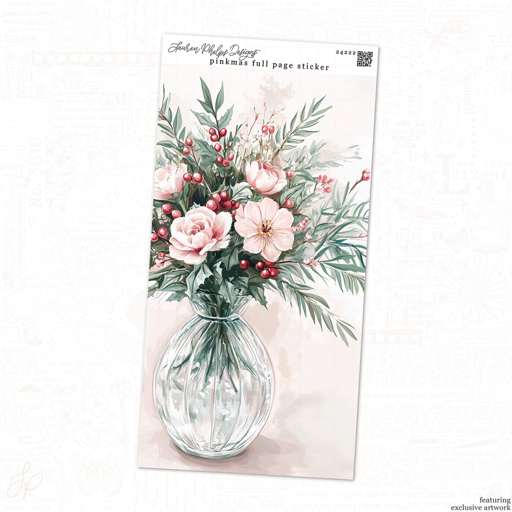 Pinkmas Collection | Floral Full Page Sheet