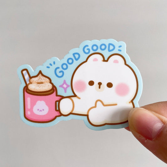 Hot Chocolate Bear Vinyl Sticker