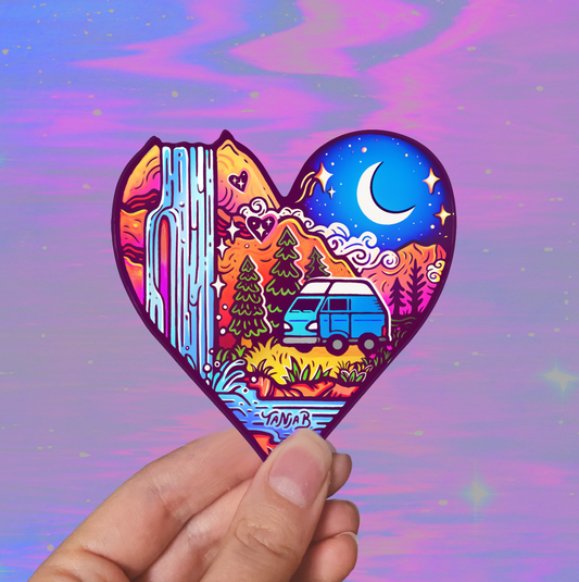 Heart - Large Waterproof Sticker
