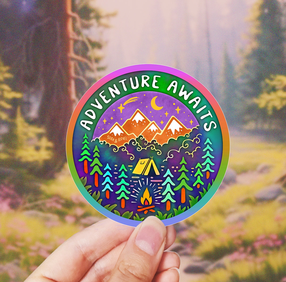 Adventure Awaits - Large Waterproof Sticker