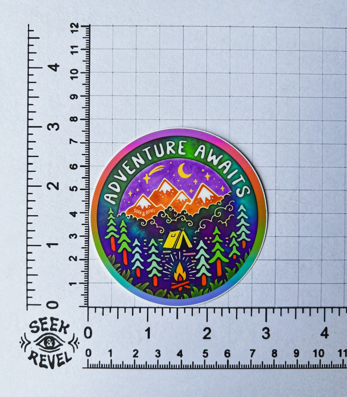 Adventure Awaits - Large Waterproof Sticker