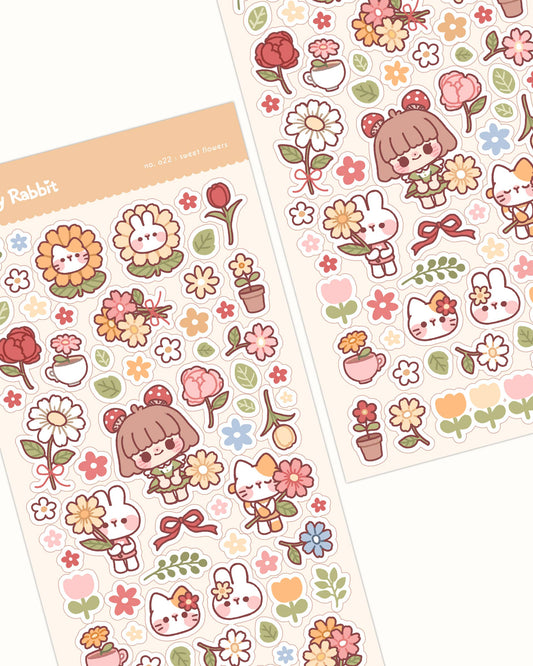Sweet Flowers Sticker Sheet
