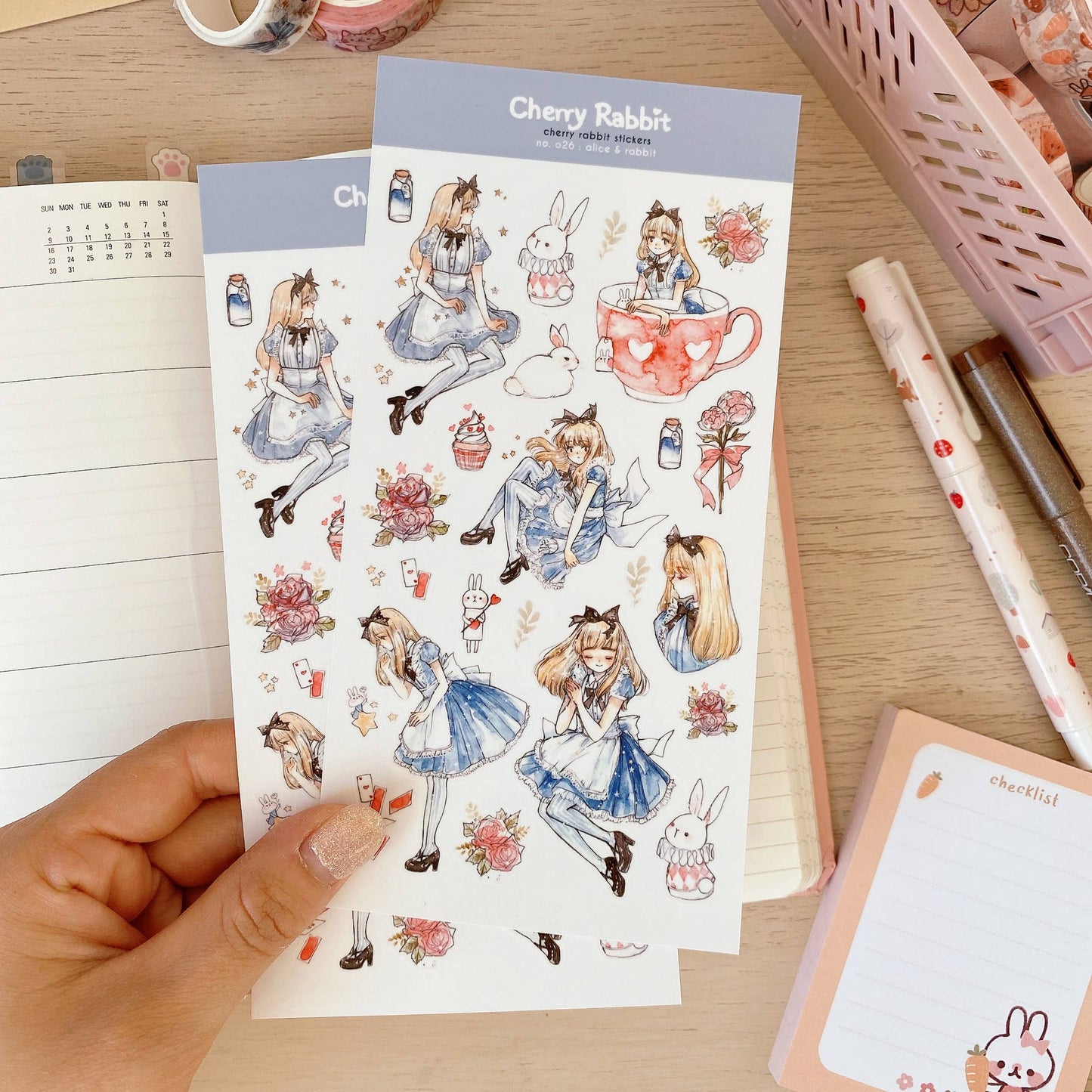 Alice & Rabbit Sticker Sheet