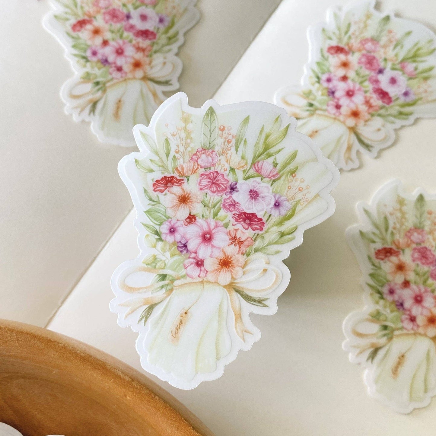 Flower Bouquet - Clear Vinyl Sticker