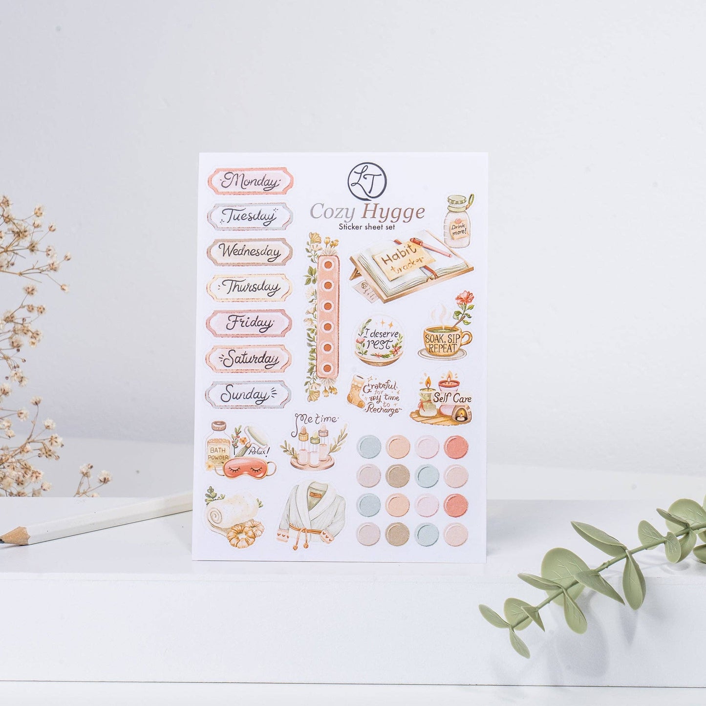 Cozy Hygge - Sticker Sheet Set of 5