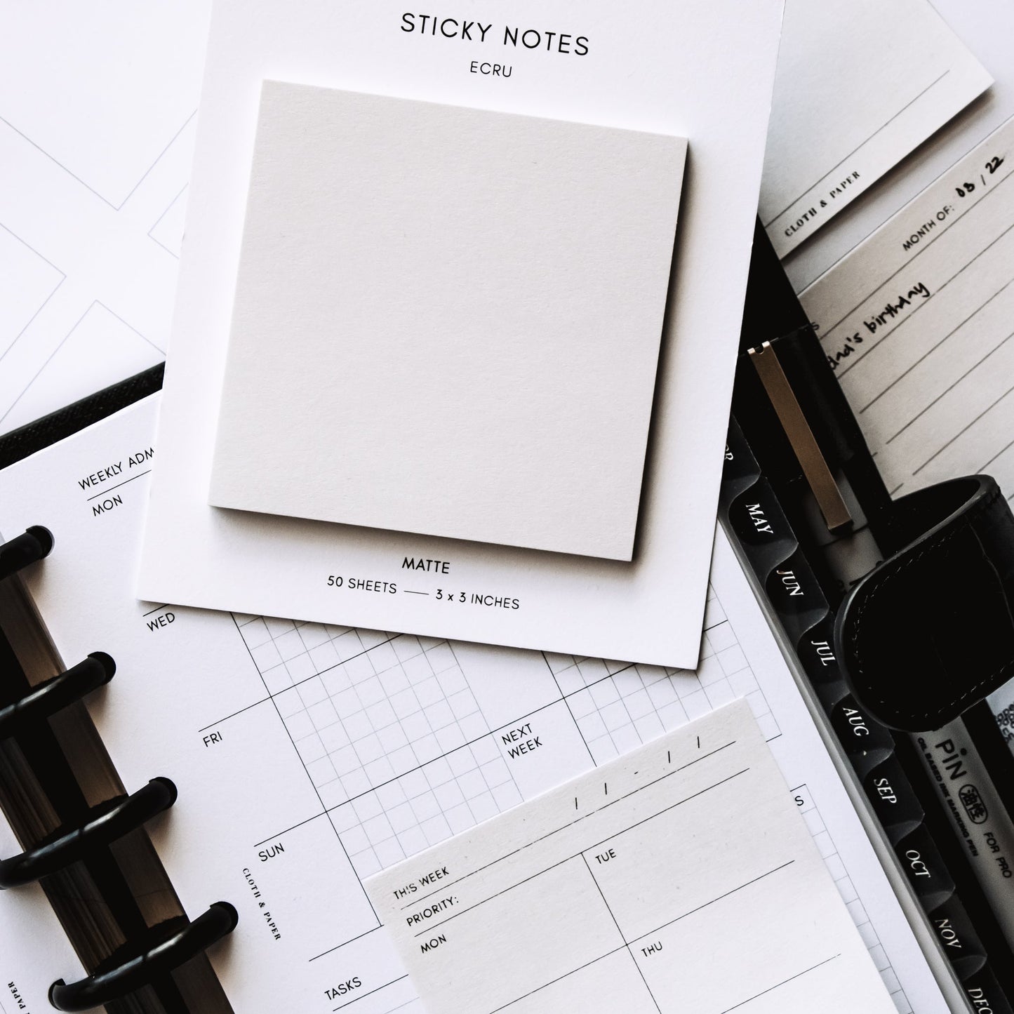 Note Neutrality Sticky Notes - Ecru