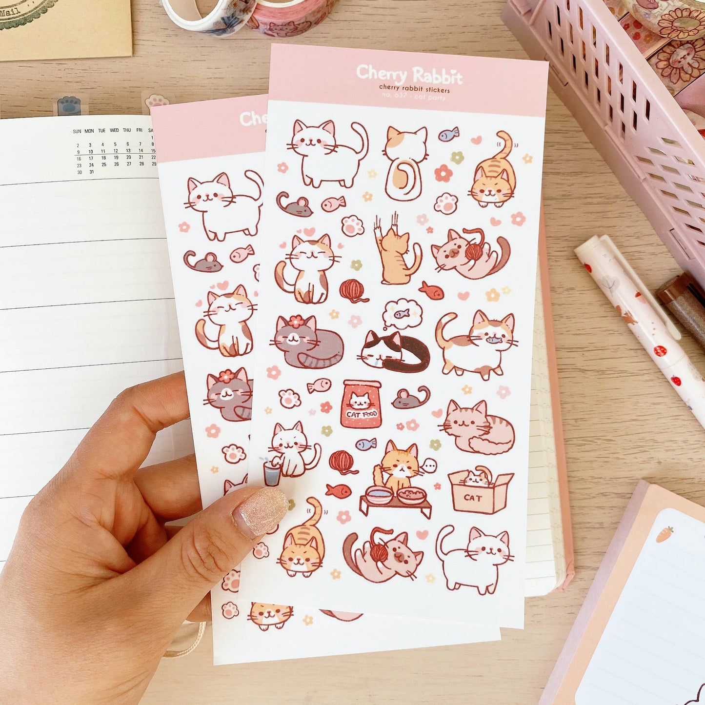 Cat Party Sticker Sheet