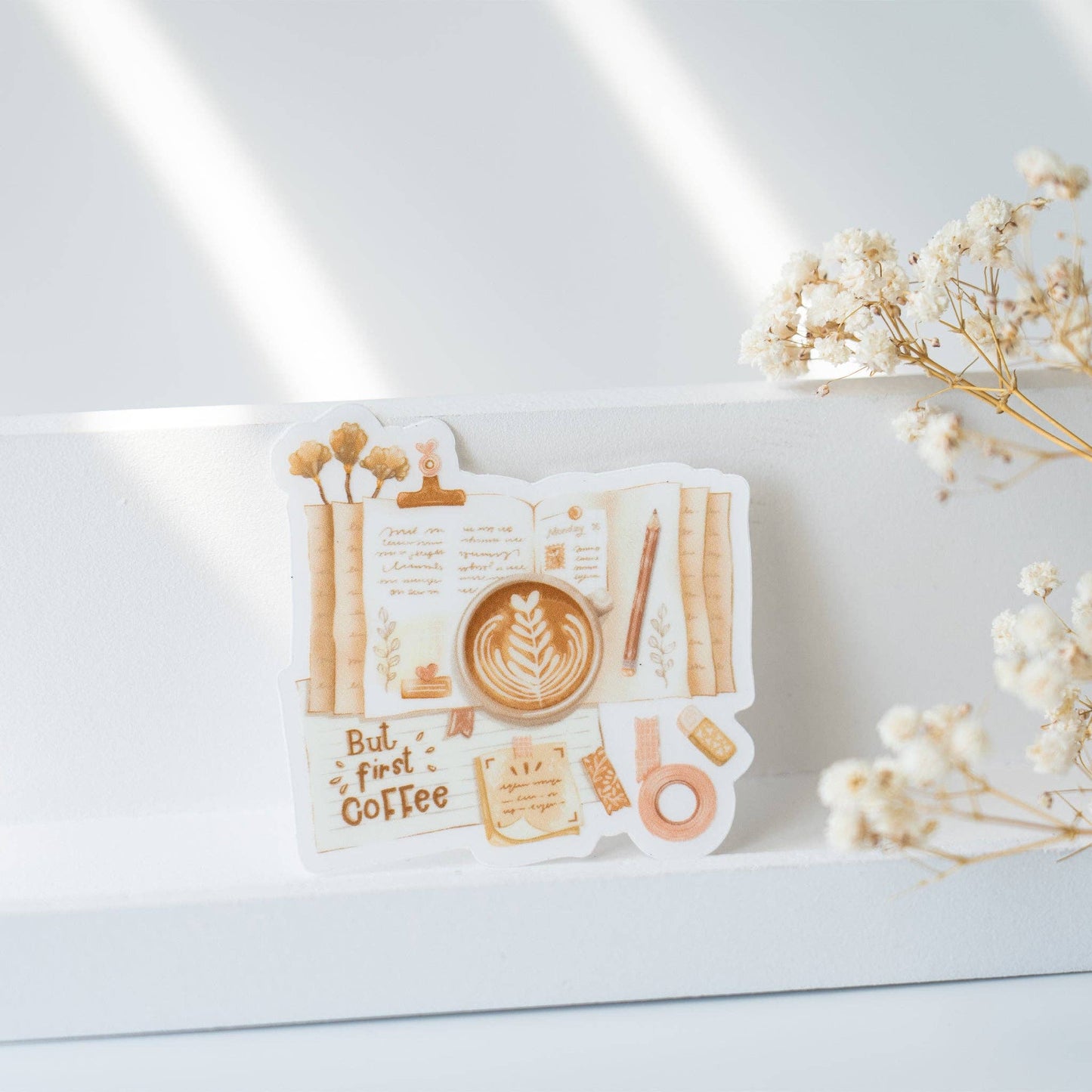 But First Coffee - Clear Vinyl Sticker