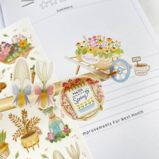 Spring Vibes - Semi-Transparent Sticker Sheet