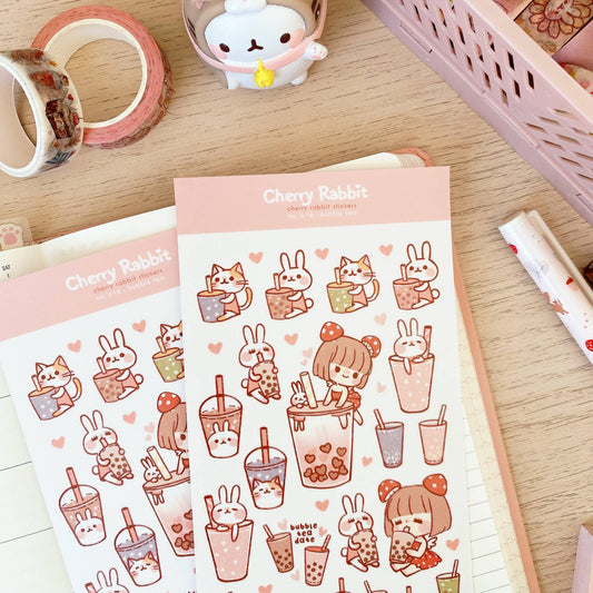 Bubble Tea Sticker Sheet