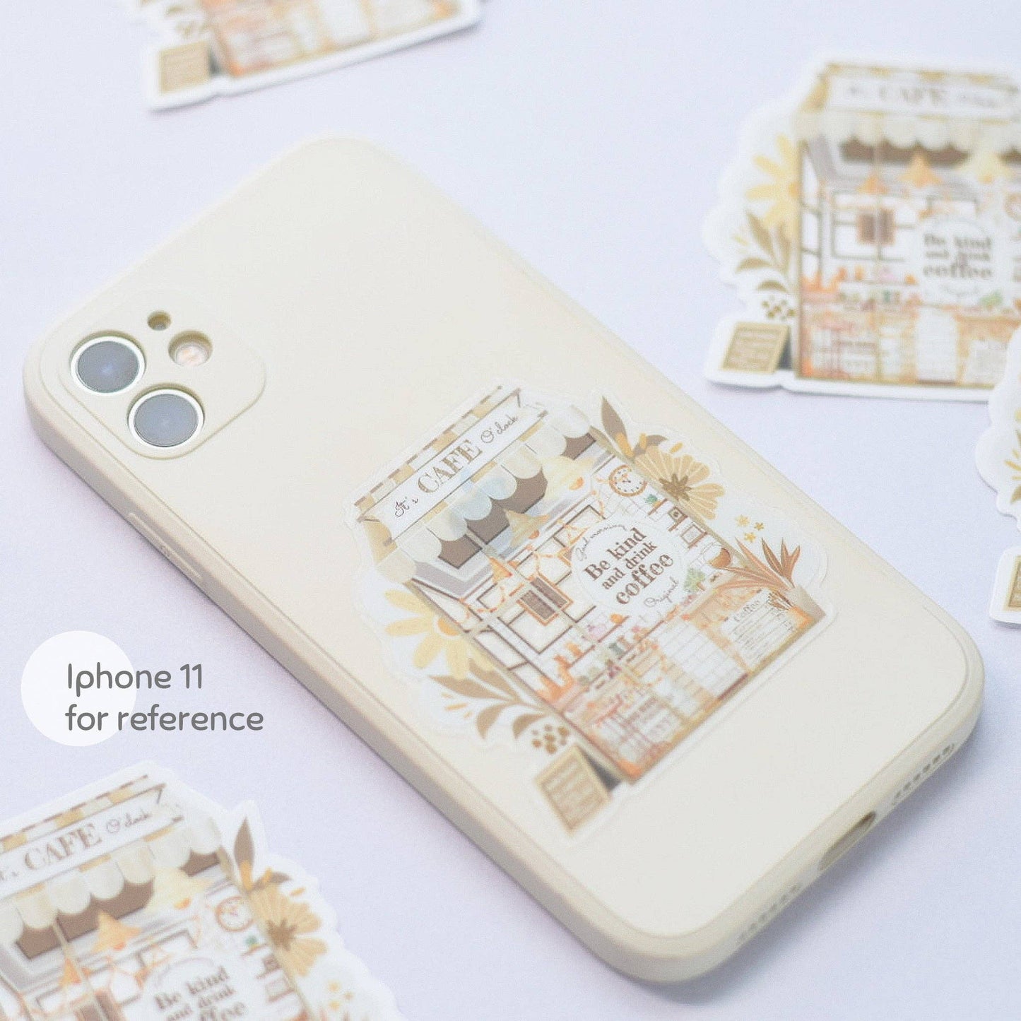 Cafe O'Clock - Clear Vinyl Sticker