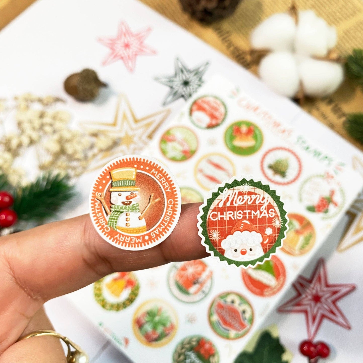 Christmas Stamps - Sticker Sheet