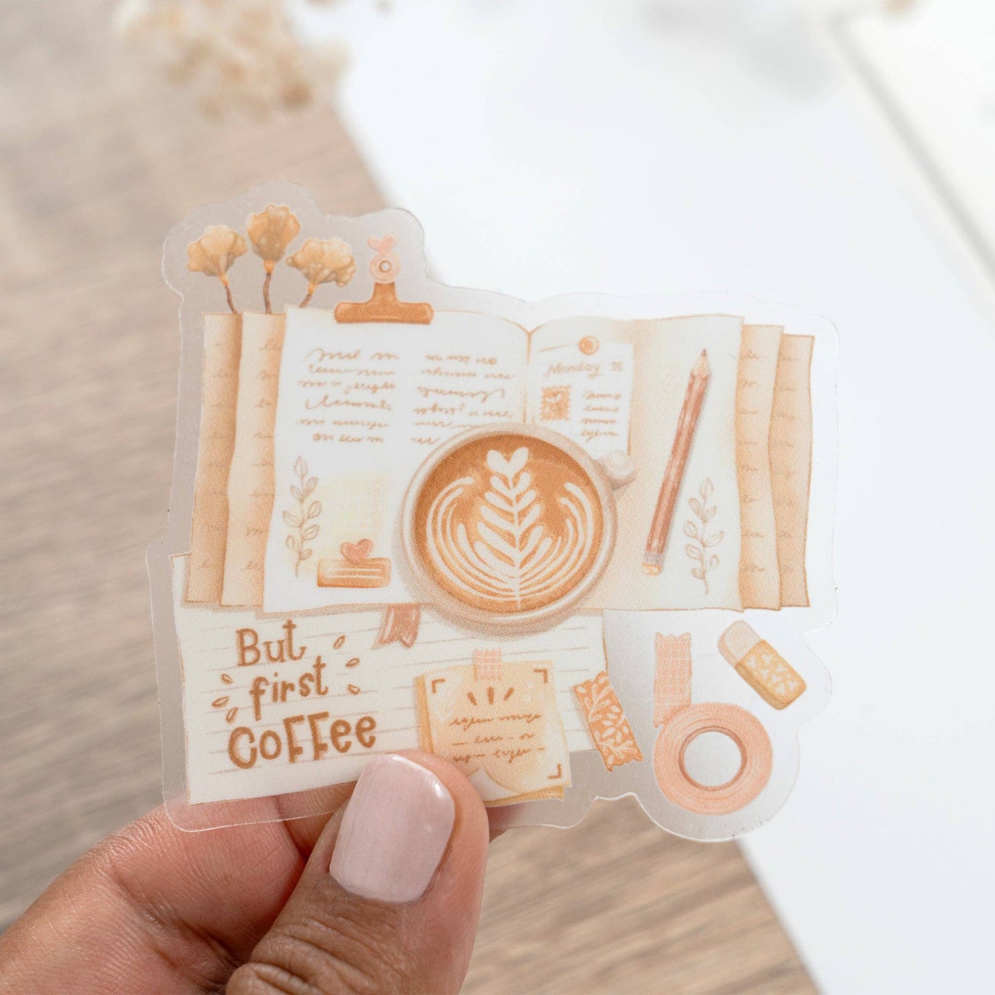 But First Coffee - Clear Vinyl Sticker