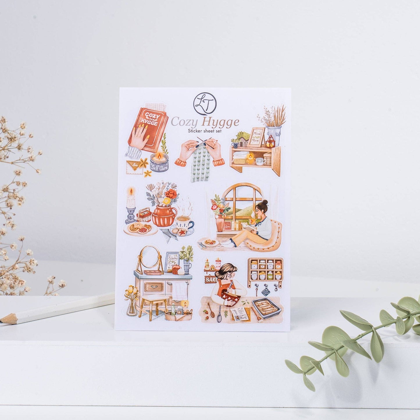 Cozy Hygge - Sticker Sheet Set of 5