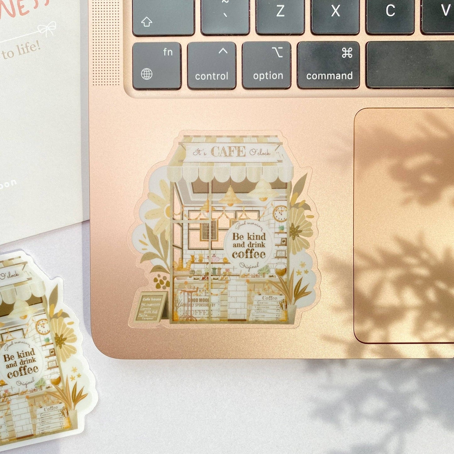 Cafe O'Clock - Clear Vinyl Sticker