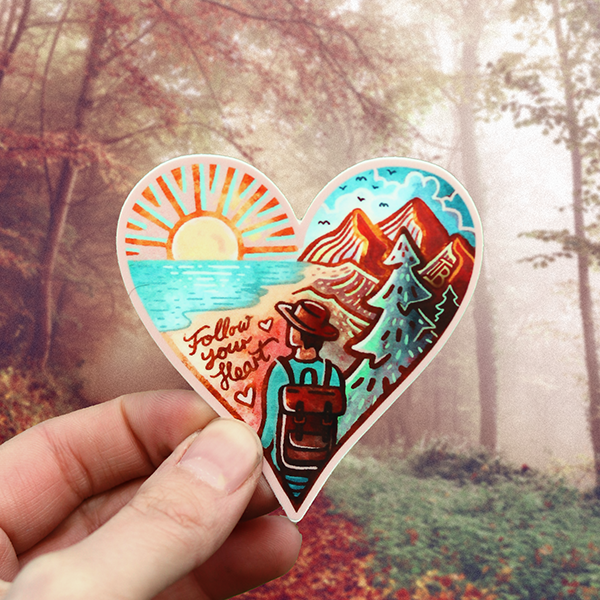 Follow Your Heart - Large Sticker