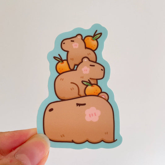 Capybara Stack Vinyl Sticker