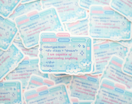 Coding Affirmation Sticker
