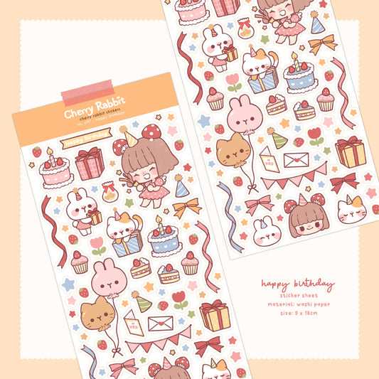 Happy Birthday Sticker Sheet