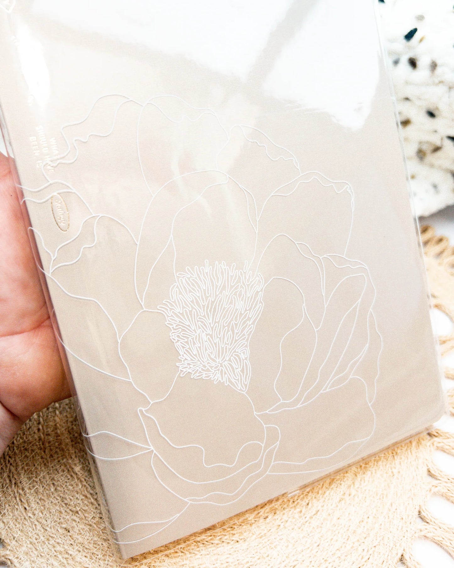 Elegant Peony Soft Vinyl Notebook Cover