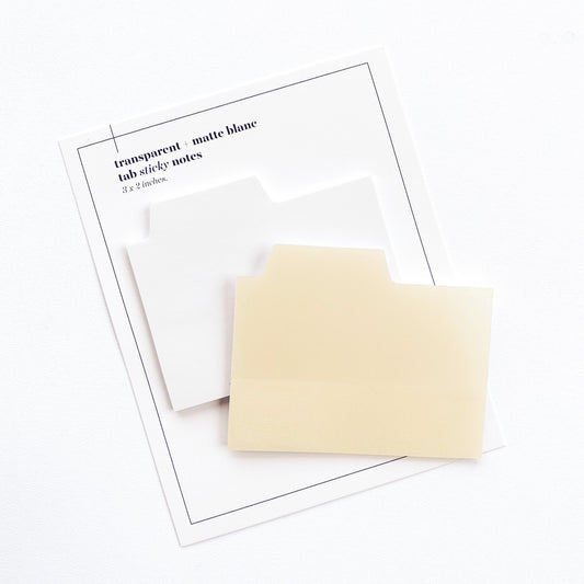 Tab Sticky Notes Set | Blanc