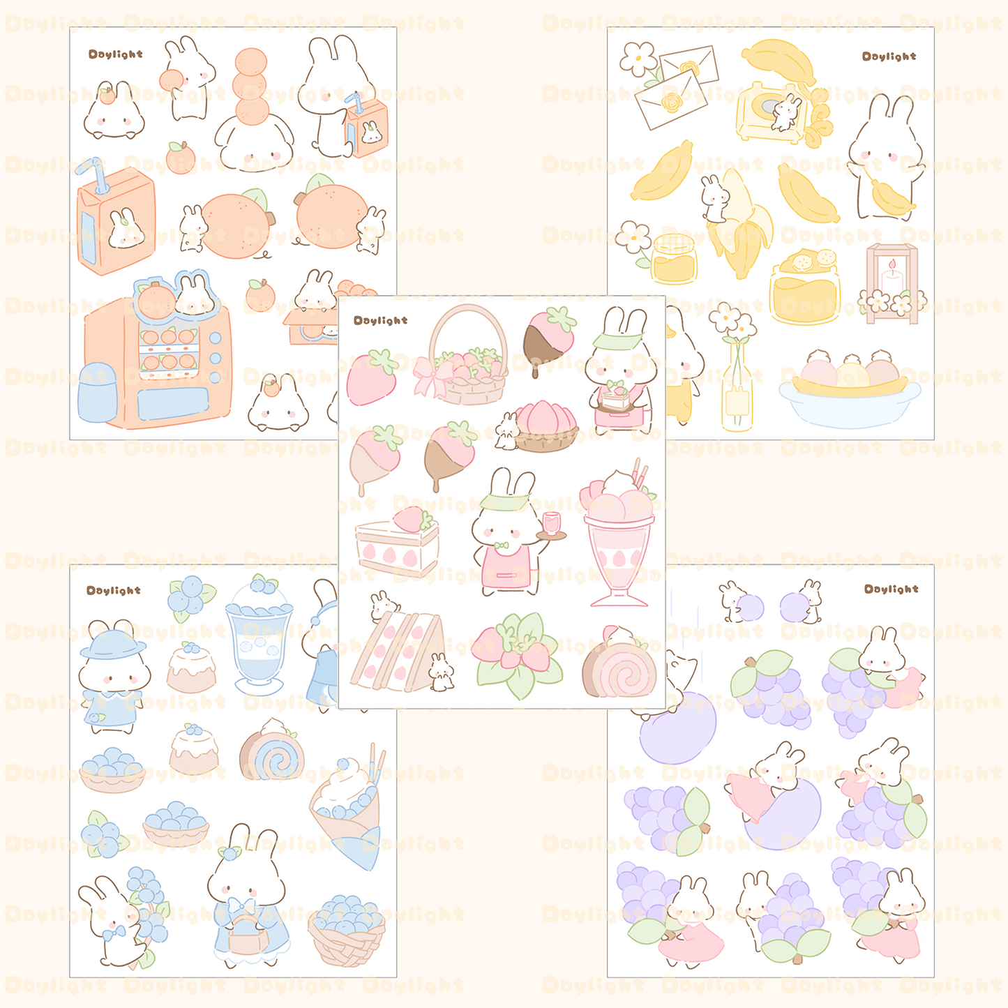 Fruits Sticker Sheets Bundle