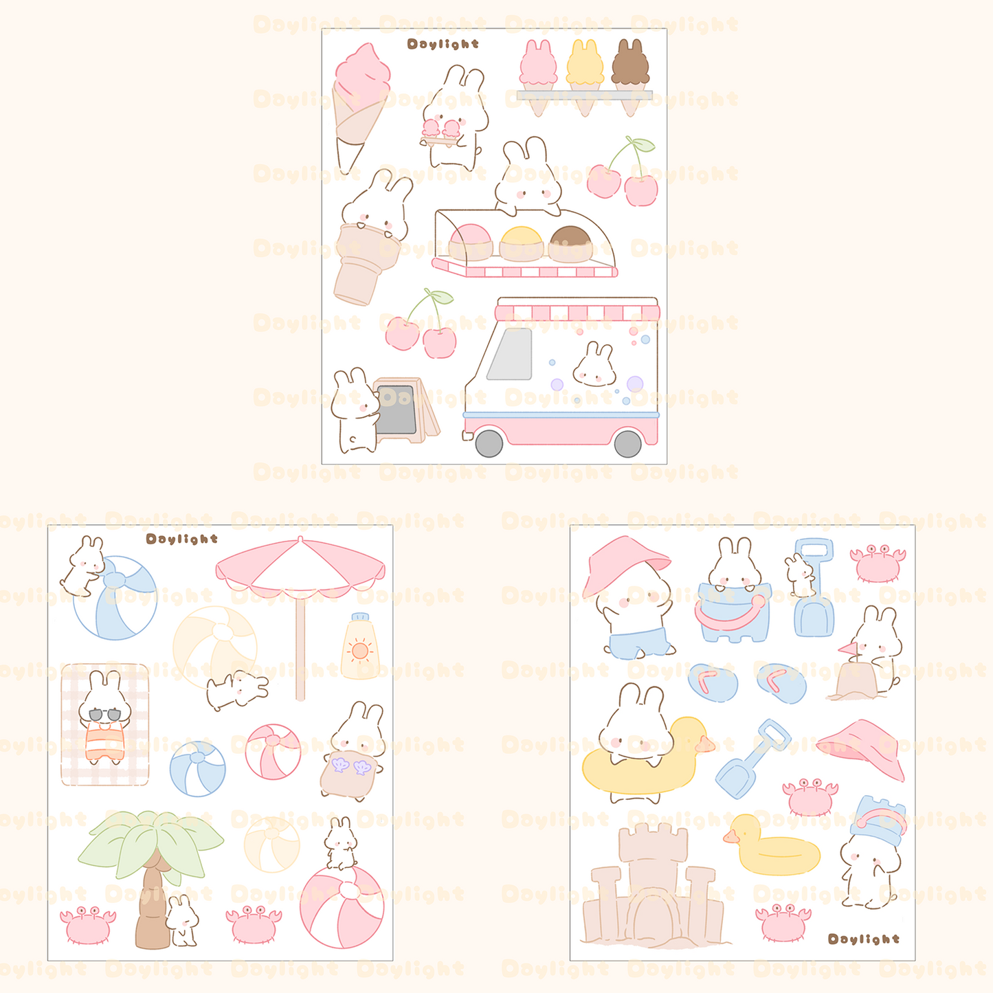 Summer Sticker Sheets Bundle