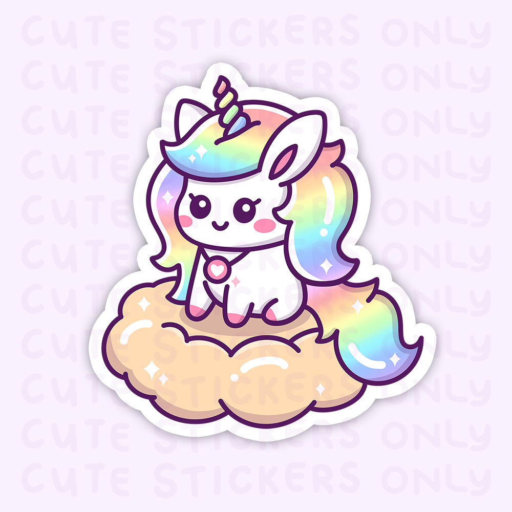 Pastel Unicorn - Matte Die Cut Stickers