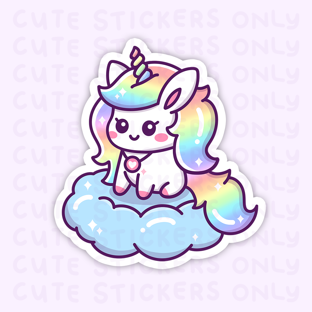 Pastel Unicorn - Matte Die Cut Stickers