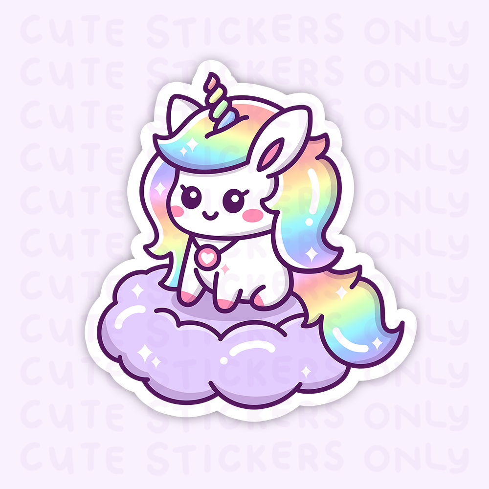 Pastel Unicorn - Matte Die Cut Stickers