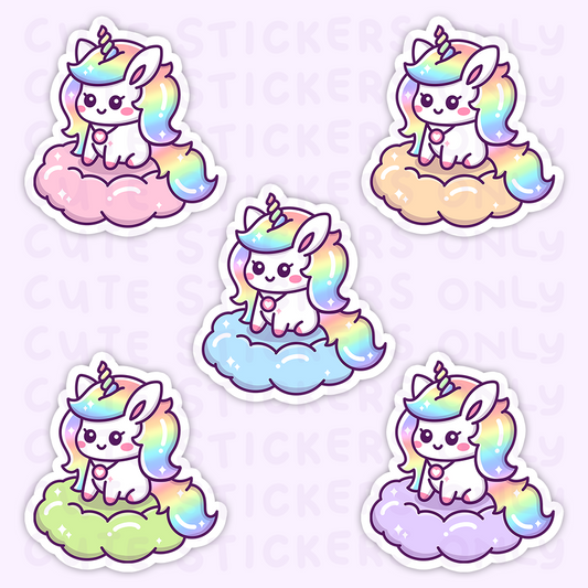 Pastel Unicorn - Matte Die Cut Stickers
