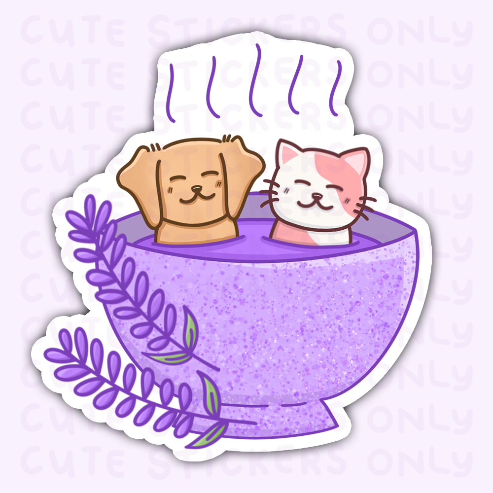 Lavender - Joey and Cake Die Cut Stickers