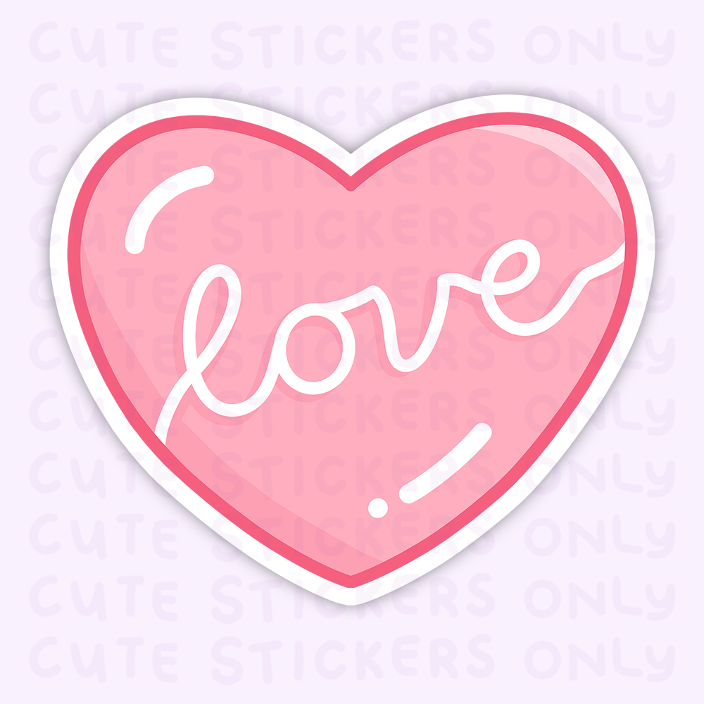 Lovely Hearts - Matte Die Cut Stickers