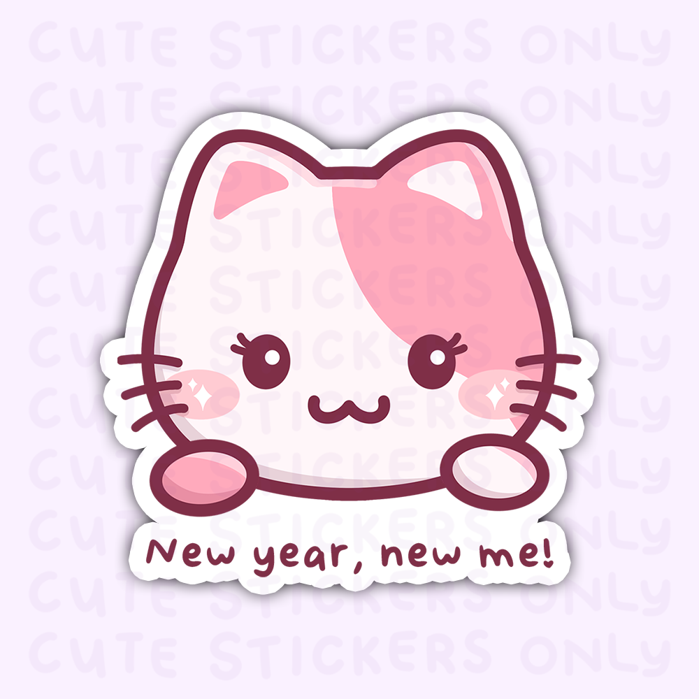 New Year, New Me! 2nd Anniversary Matte Die Cut Stickers